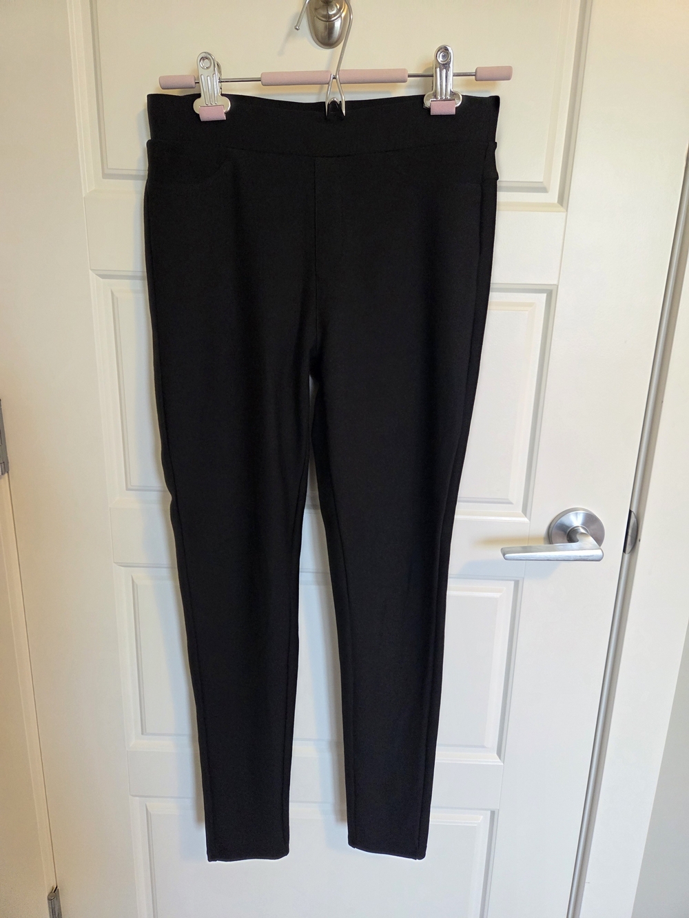 Butterfly by Maze Collection Black Pull On Pants Large Comfort Stretch Leggings
